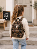 Personalised Leopard Print Kids Backpack | Custom Name School Rucksack | Nursery Backpack | Reception School Bag | Back to School Gift