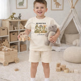 Personalised Dinosaur Birthday When I Wake Up Short Set | Name & Age Kids Outfit | Kids Dino | Dino Boy Girl Gift | Age 1,2,3,4,5,6 Years