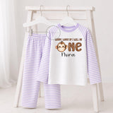 Personalised 1st Birthday Pyjama Set, When I Wake Up I Will Be One, Two, Four Monkey First Birthday Outfit, Boys Birthday Clothes, Name Gift