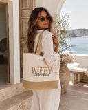 Personalised Bride Bag & Makeup Bag, Bridal Tote Bag Set, Bride to Be Gift, Wedding Morning Bag, Hen Party Honeymoon Gift MRS, BRIDE, WIFEY