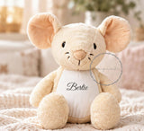 Personalised Soft Toy with Name, Baby Gift, Lion Zebra Mouse Alpaca Kangaroo, New Baby Gift, Christening Gift, Nursery Teddy Baby Shower (Copy) (Copy) (Copy) (Copy)