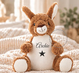 Personalised Soft Toy with Name, Baby Gift, Lion Zebra Mouse Alpaca Kangaroo, New Baby Gift, Christening Gift, Nursery Teddy Baby Shower (Copy) (Copy) (Copy) (Copy)
