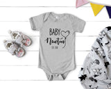 Pack of 3 Baby Vests Personalised ~ Baby with Heart Balloon