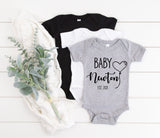 Pack of 3 Baby Vests Personalised ~ Baby with Heart Balloon