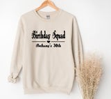 Birthday Squad ~ Birthday Girl ~Sweatshirt Tops ~ 30th/40th/50th/60th/70th Birthday Party with heart and line design