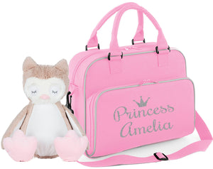 Princess or Prince with crown and name personalised bag