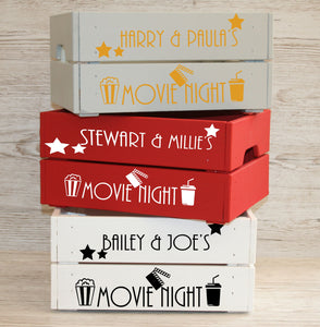 Personalised Movie Night Crate ~ Movie Night is the new Date Night