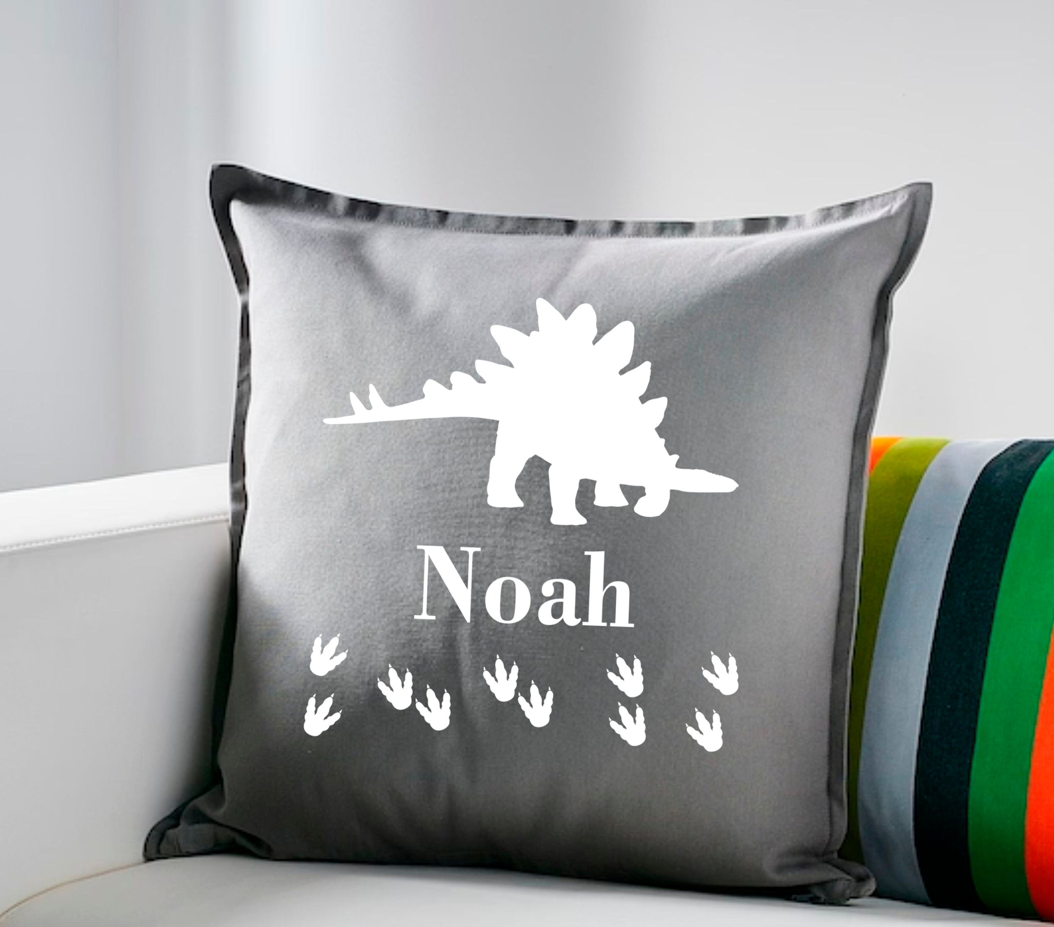 Personalised Cushion Pillow Dinosaur Dinosaurus Birthday Christmas Gift including infill