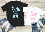 Personalised Easter Bunny T Shirt with Name Girl Boy