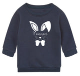 Personalised Easter Bunny with Name ~ Kids Childs Children Toddler Baby Sweatshirt Top