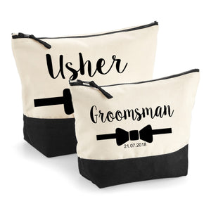 Personalised Groom/Best Man/Groomsman/Usher Toiletry Wash Bag Wedding Day Gift