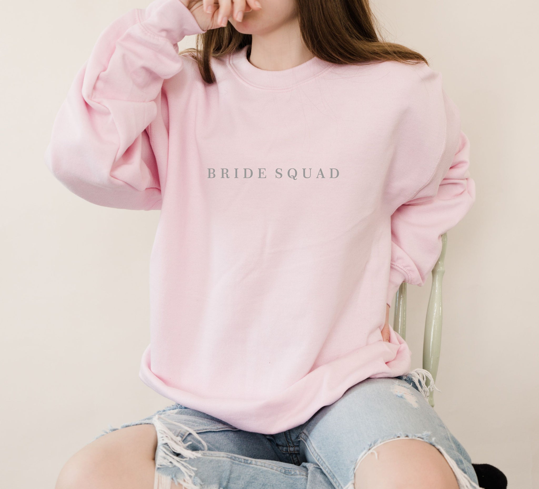 Minimalist Maid of Honor Sweatshirt, Brides shops Maid Gift, Bride Sweater, Team Bride Party, Bachelorette Party, Couple Sweater, Friends Sweater