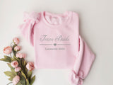 Hen Party Sweatshirts ~ Bridal Wedding Hen Party with heart and line design Fiancee Fiance