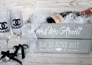 Wedding Gift Crate Wooden Box - Personalised