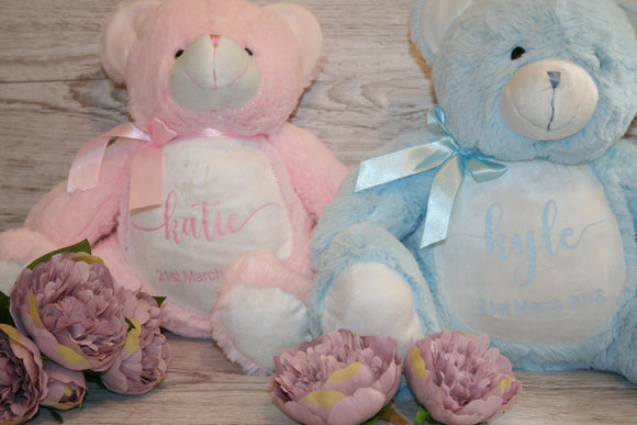 Personalised Teddy Bear Newborn Gift