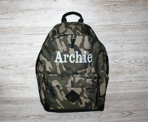 Personalised Camouflage Bag School Bag Jungle print
