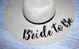 Personalised Straw Hat ~ Hen Party, Honeymoon Beach Hat