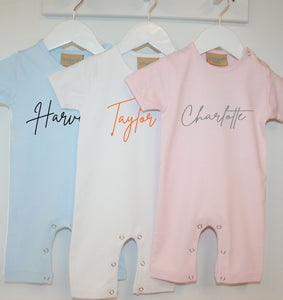 Personalised Baby Romper Babygrow All in One