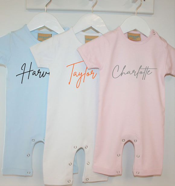 Personalised Baby Romper Babygrow All in One – designs4ushop
