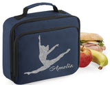 Personalised Name Gymnast Gymnastics Lunch Box Bag School Bags Custom Bag Glitter