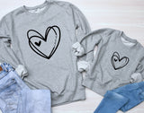 Mama Mini ~ Mummy Daughter ~ Hearts Twinning ~ Matching Sweatshirts