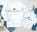 Mum of a Princess ~ Princess ~ Mummy Daughter ~ Twinning ~ Matching Sweatshirts