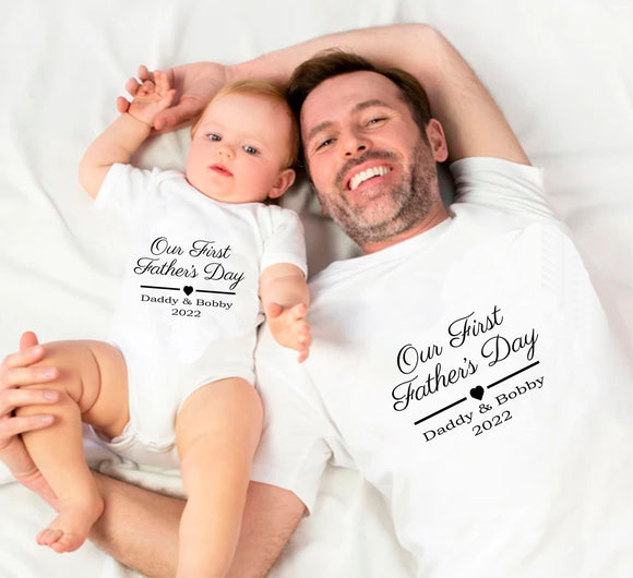 Father's Day 2023 - Personalized First Father's Day Shirt, Happy Father S Day Shirt New Dad Shirt Gift 29105