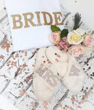 Personalised Bridal Mrs Slippers Gifts Bridal Shower Wedding Fluffy Bachelorette Hen Fluffy Slippers
