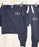 Initial Baby Toddler Track Suit Sweatshirt Personalised