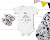 Pack of 3 Baby Vests Personalised ~ The Littlest (family member)